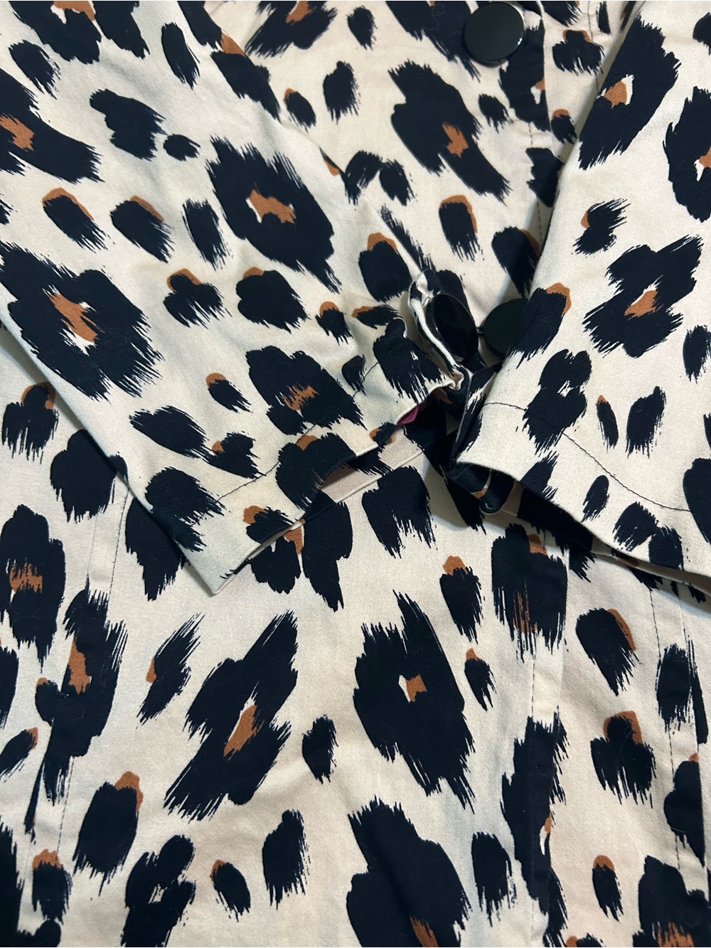 Robert Louis Leopard Print Trench Coat - Beige, Black & Brown - Picture 9 of 13